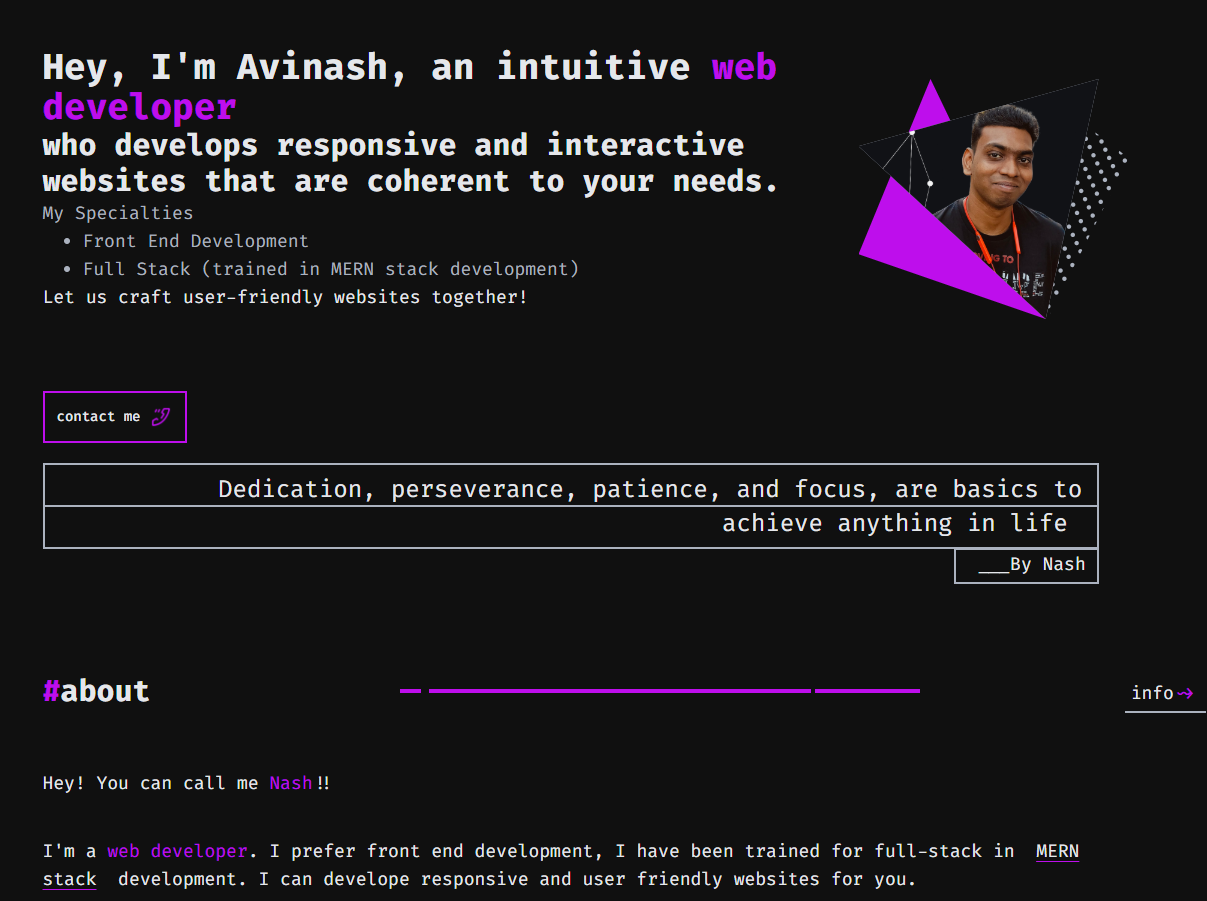Avinash NC Portfolio